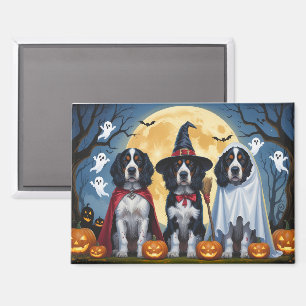 English Setter Dogs Pumpkin Halloween Funny Magnet