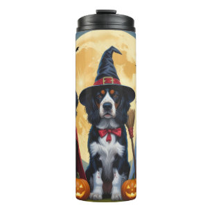 English Setter Dogs Pumpkin Halloween Funny Thermal Tumbler