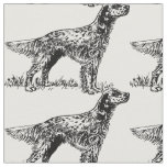 english setter drawing.png fabric