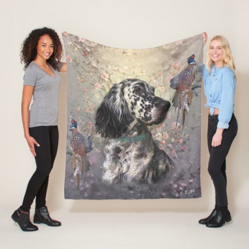 English Setter  Fleece Blanket