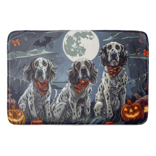 English Setter Halloween Spooky Bath Mat