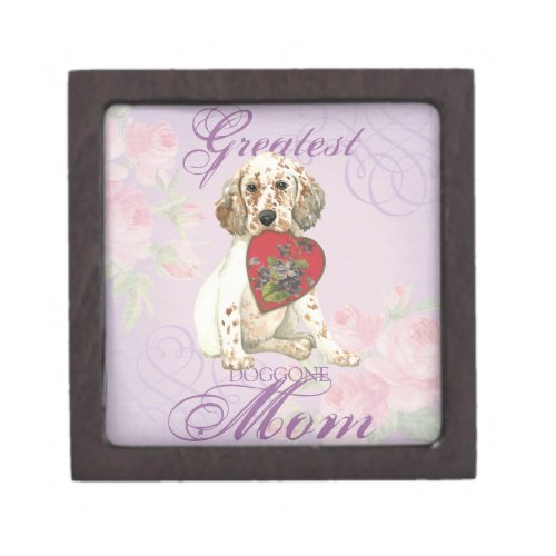 English Setter Heart Mom Jewelry Box