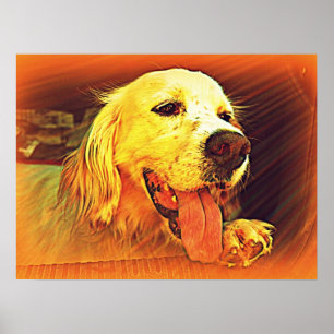English Setter Hunting Dog Poster
