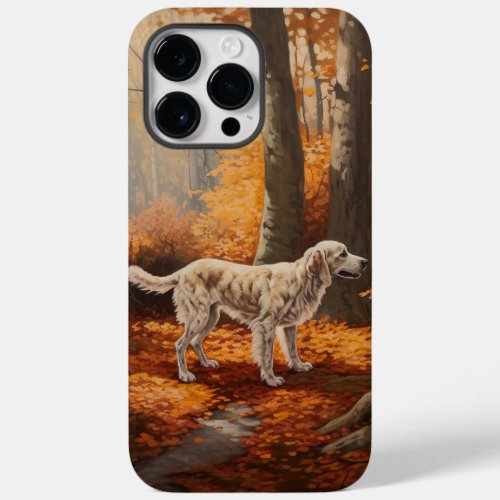 English Setter in Autumn Leaves Fall Inspire Case_Mate iPhone 14 Pro Max Case