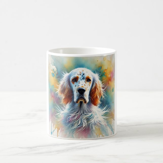 English Setter in Nature 060924AREF147 - Watercolo Coffee Mug (Center)
