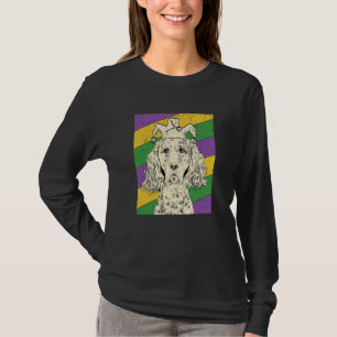 English Setter Jester Mardi Gras Dog Mom or Dad T-Shirt