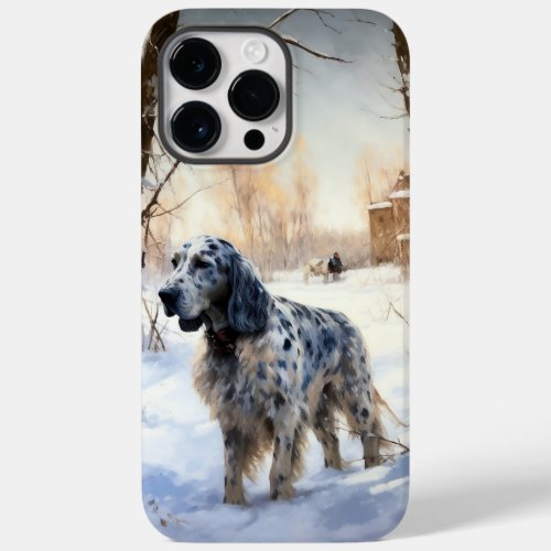 English Setter Let It Snow Christmas Case_Mate iPhone 14 Pro Max Case
