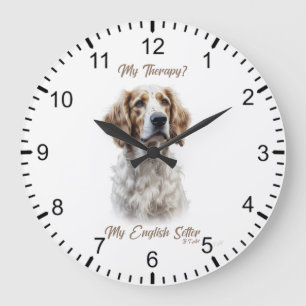 English Setter Lifestyle Large Clock