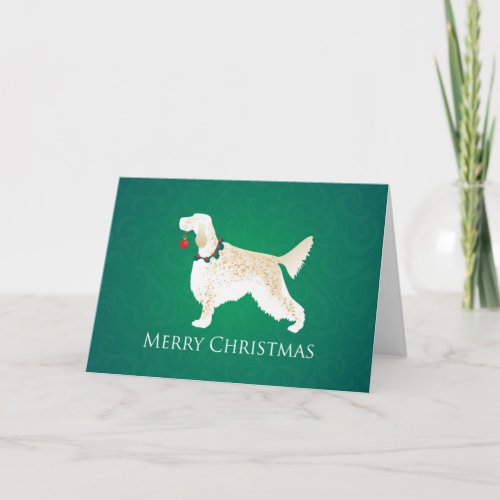 English Setter Merry Christmas Design Holiday Card