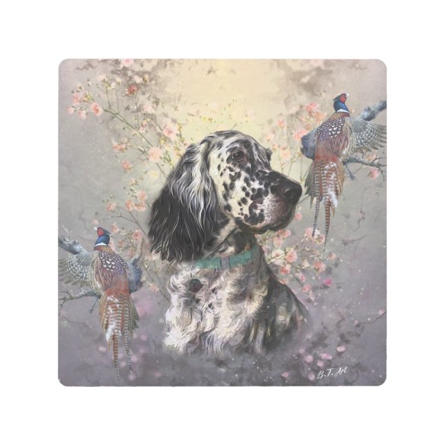 English Setter  Metal Print (Front)