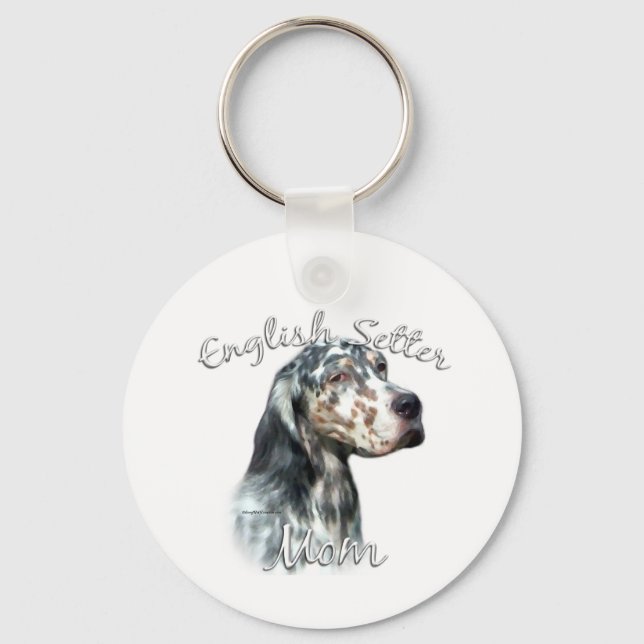 English Setter Mom 2 Keychain (Front)