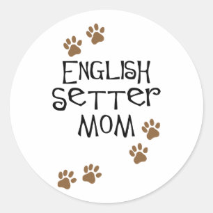 English Setter Mom Classic Round Sticker