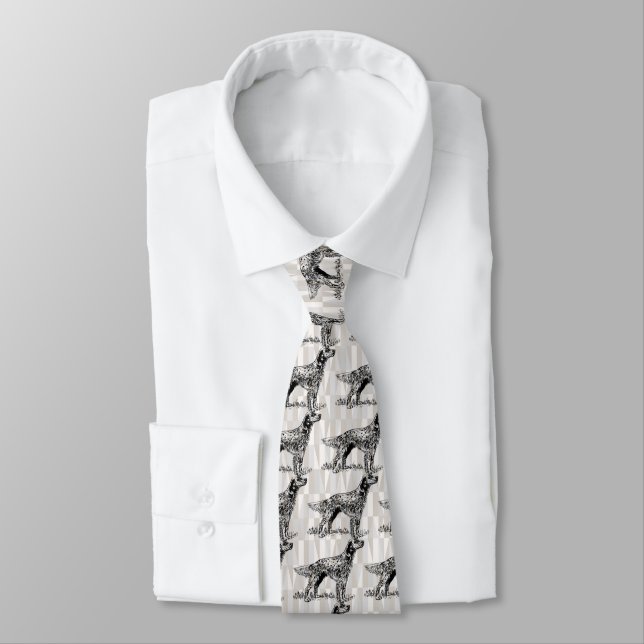 english setter neck tie (Tied)