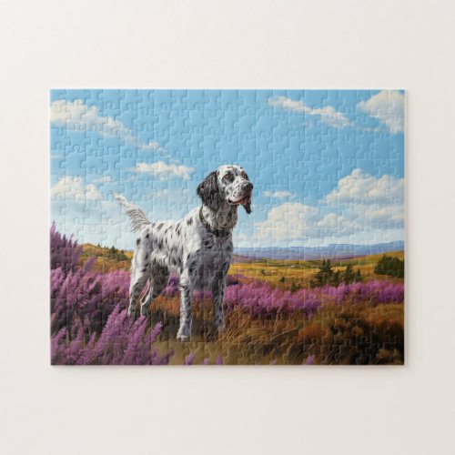 English Setter on the moor Jigsaw Puzzle