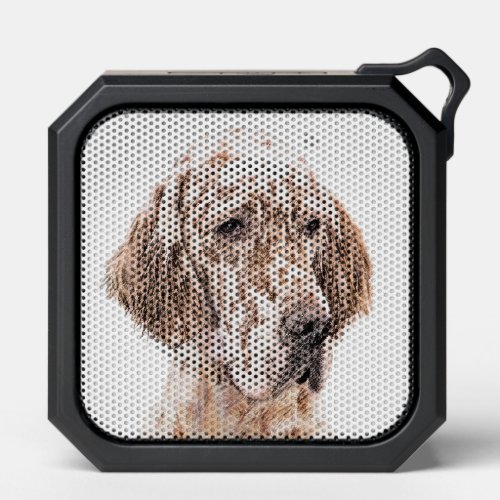 English Setter Orange Belton Painting Dog Art Bluetooth Speaker