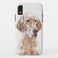 English Setter Orange Belton Painting Dog Art