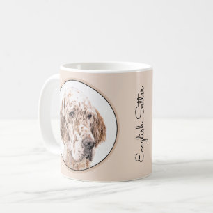 English Setter Orange Belton Painting Dog Art Coffee Mug
