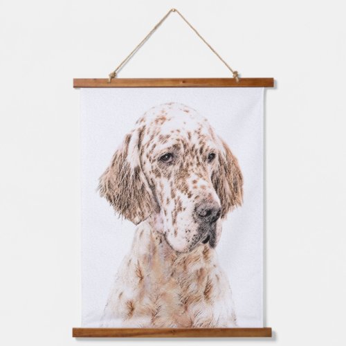 English Setter Orange Belton Painting Dog Art Hanging Tapestry