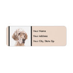 English Setter Orange Belton Painting Dog Art Label