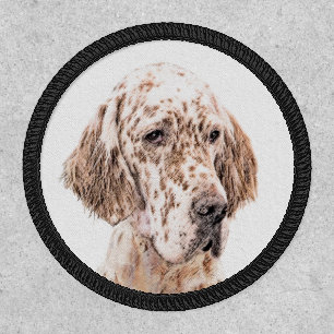 English Setter Orange Belton Painting Dog Art Patch