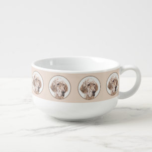 English Setter Orange Belton Painting Dog Art Soup Mug