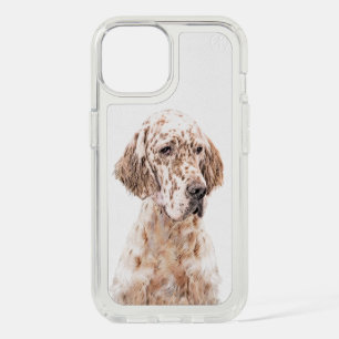 English Setter Orange Belton Painting Dog Art iPhone 15 Case