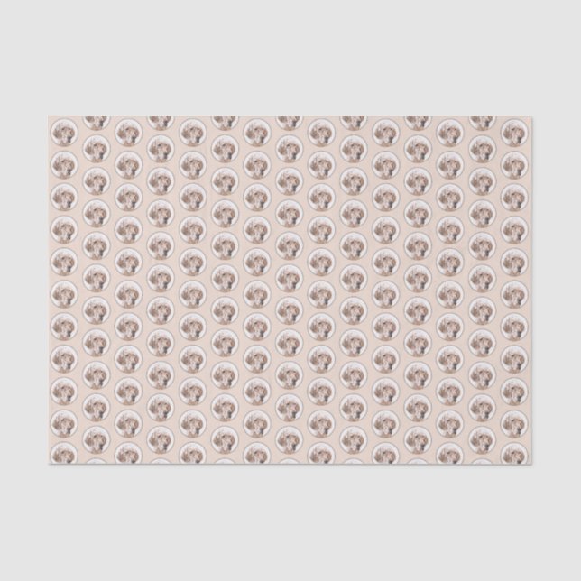 English Setter Orange Belton Painting Dog Art Tissue Paper (Front)