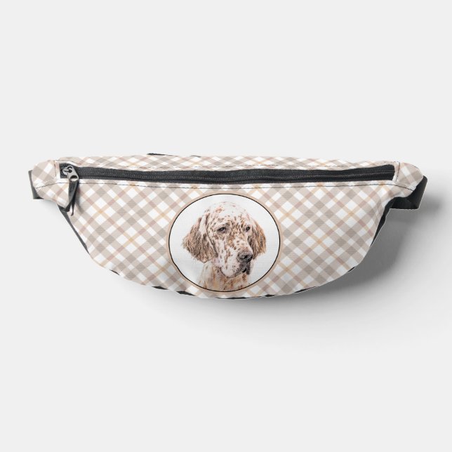 English Setter Orange Belton Painting Pet Dog Art Fanny Pack (Lay Down)