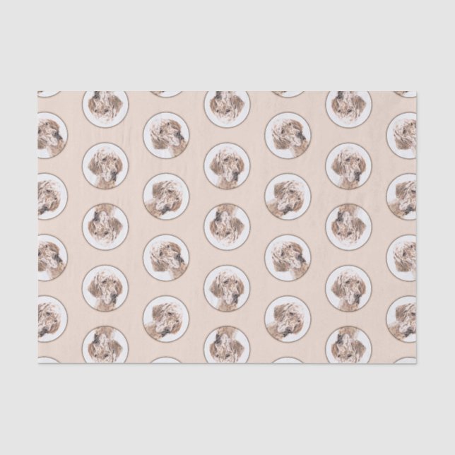 English Setter Orange Belton Painting Pet Dog Art Tissue Paper (Front)