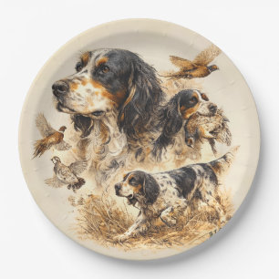 English Setter Paper Plates