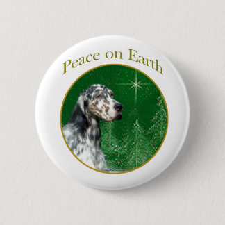 English Setter Peace Pinback Button