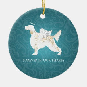 English Setter Pet Memorial Angel Dog Ceramic Ornament