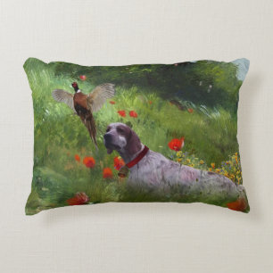 English Setter , Pheasant hunting  Accent Pillow