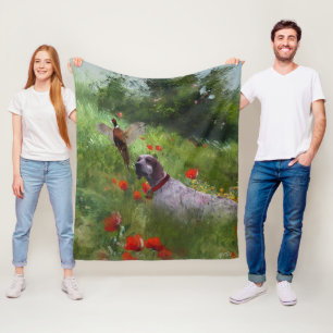 English Setter , Pheasant hunting Fleece Blanket