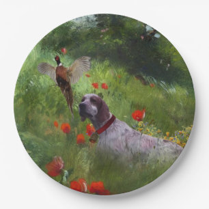 English Setter , Pheasant hunting  Paper Plates
