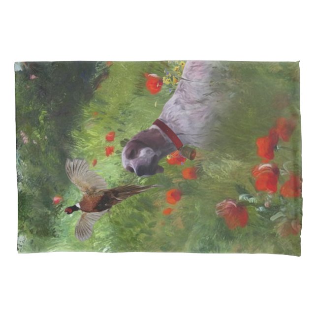 English Setter , Pheasant hunting  Pillow Case (Front)