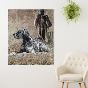 English Setter , Pheasant Hunting  Tapestry Poster