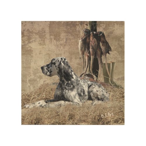 English Setter  Pheasant Hunting  Tapestry Poster