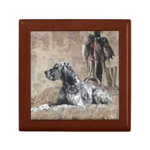English Setter , Pheasant Hunting  Tapestry Poster Gift Box