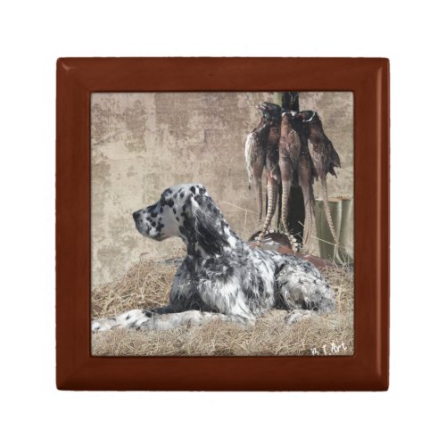 English Setter  Pheasant Hunting  Tapestry Poster Gift Box