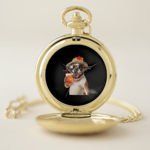 English Setter Portrait Minimalist Apparel Pocket Watch