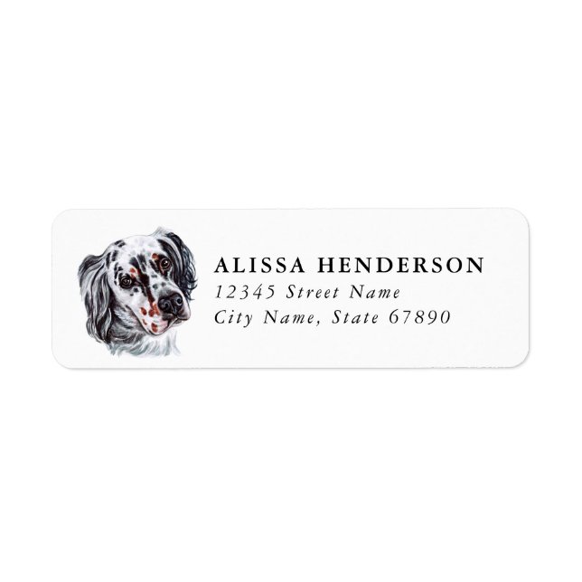 English Setter Return Address Labels (Front)