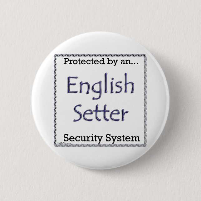 English Setter Security System - Button (Front)