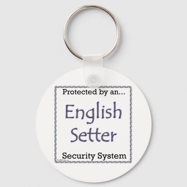 English Setter Security System Keychain (Front)