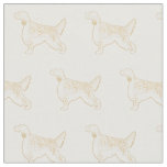English Setter Silhouette Tiled Fabric - Basic