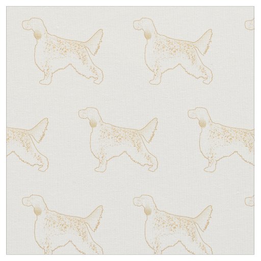 English Setter Silhouette Tiled Fabric - Basic