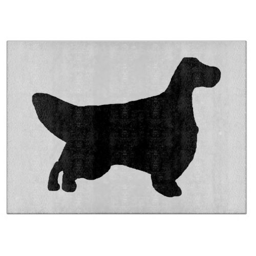 English Setter silo black Cutting Board