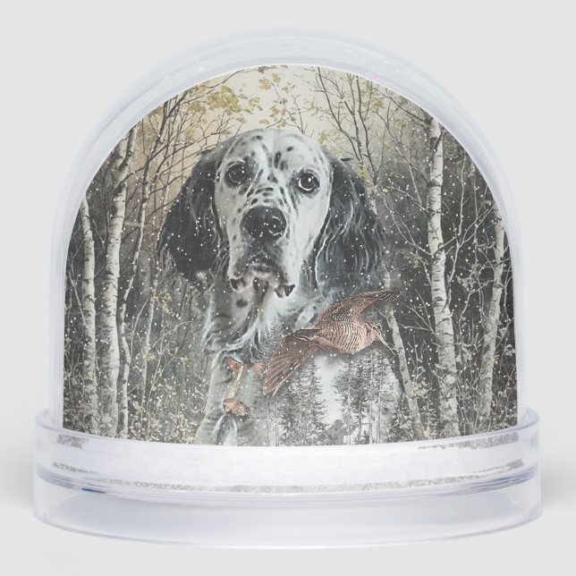 English Setter  Snow Globe (Front)