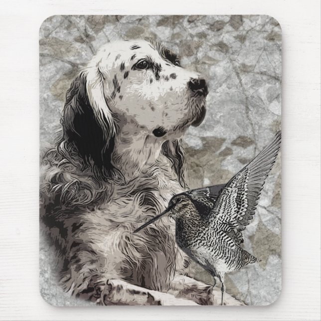 English Setter  T-Shirt Trucker Hat Button Keychai Mouse Pad (Front)