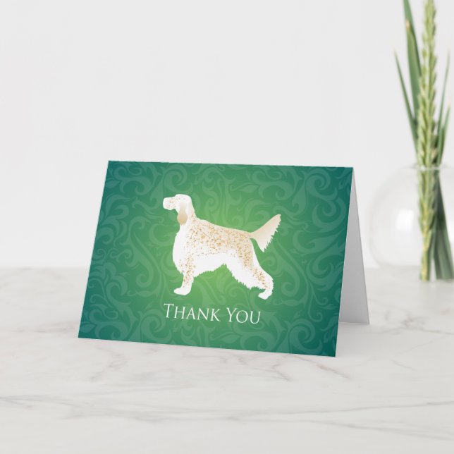 English Setter Thank You Silhouette (Front)